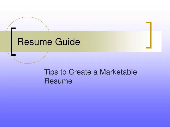 resume guide