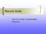 Resume Guide - slide 1