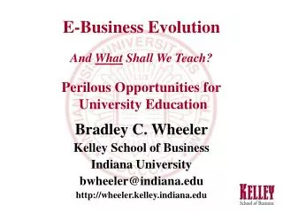 E-Business Evolution And What Shall We Teach? Perilous Opportunities for University Education