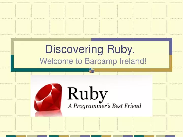 discovering ruby
