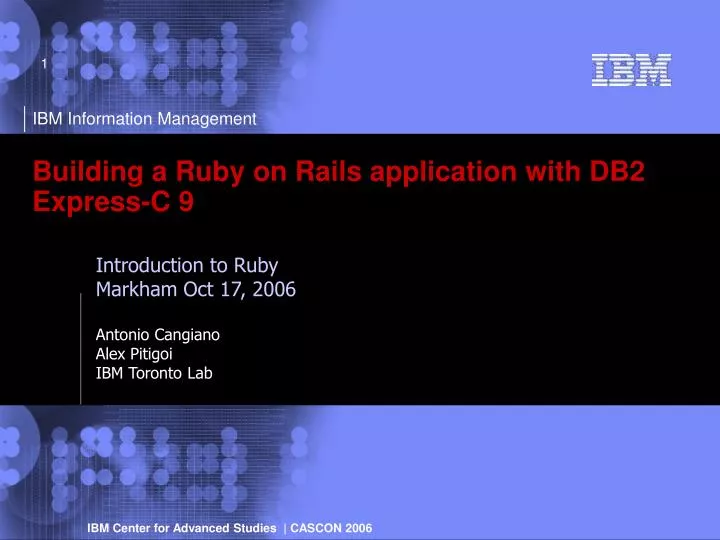 building a ruby on rails application with db2 express c 9