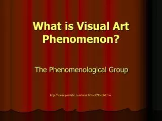 What is Visual Art Phenomenon?