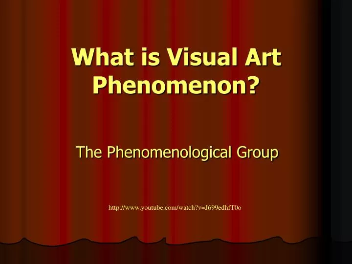 what is visual art phenomenon