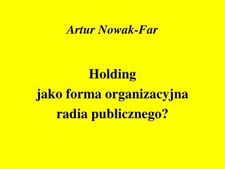 artur nowak far