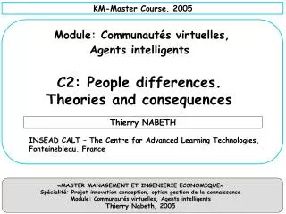 KM-Master Course , 2005