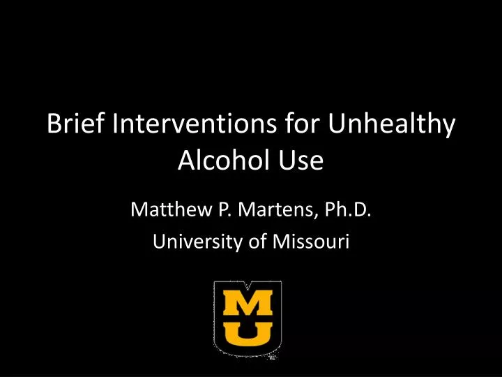 brief interventions for unhealthy alcohol use