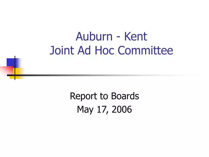 auburn kent joint ad hoc committee