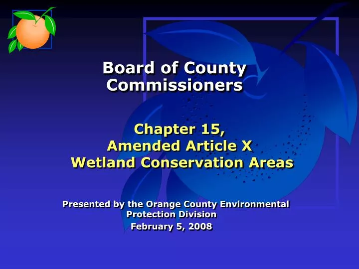 chapter 15 amended article x wetland conservation areas