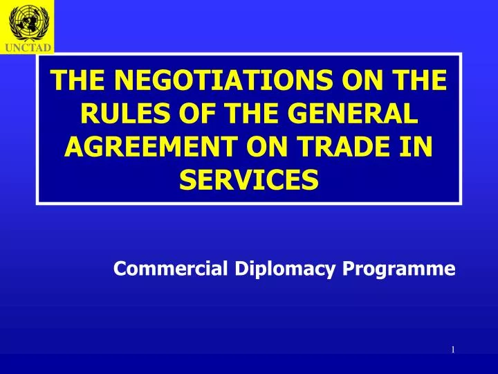 the negotiations on the rules of the general agreement on trade in services