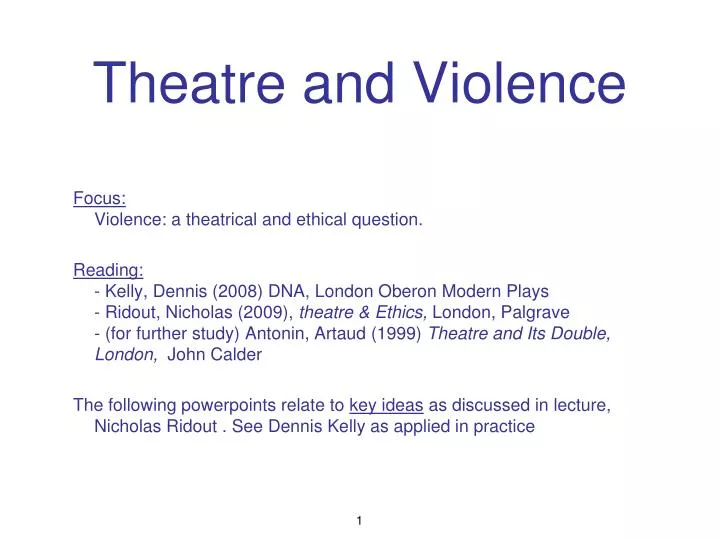 theatre and violence
