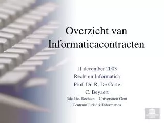 overzicht van informaticacontracten