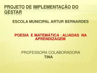 projeto de implementa o do gestar