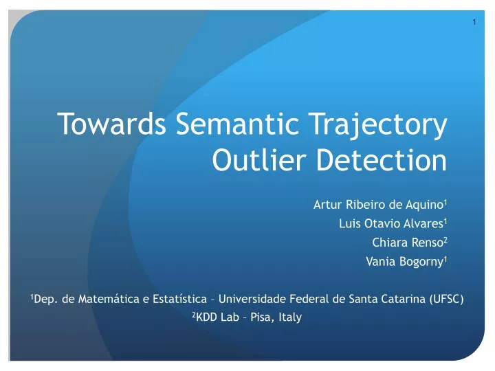 towards semantic trajectory outlier detection