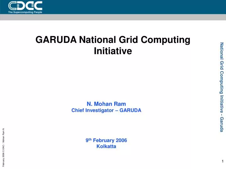 garuda national grid computing initiative