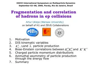 Fragmentation and correlation of hadrons in ep collisions