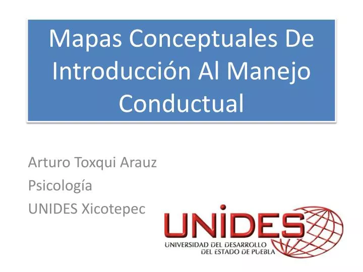 mapas conceptuales de introducci n al manejo conductual