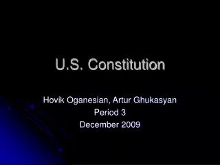 U.S. Constitution