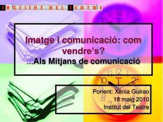 imatge i comunicaci com vendre s als mitjans de comunicaci