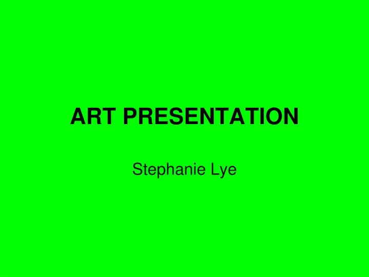 art presentation