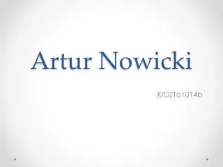 artur nowicki