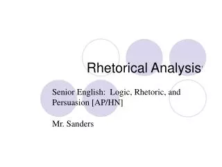 Rhetorical Analysis 1