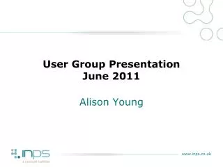 User Group Presentation June 2011