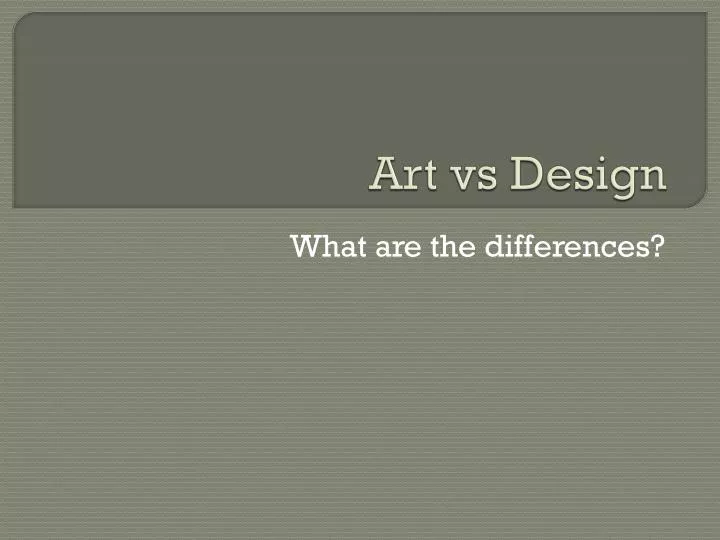 art vs design