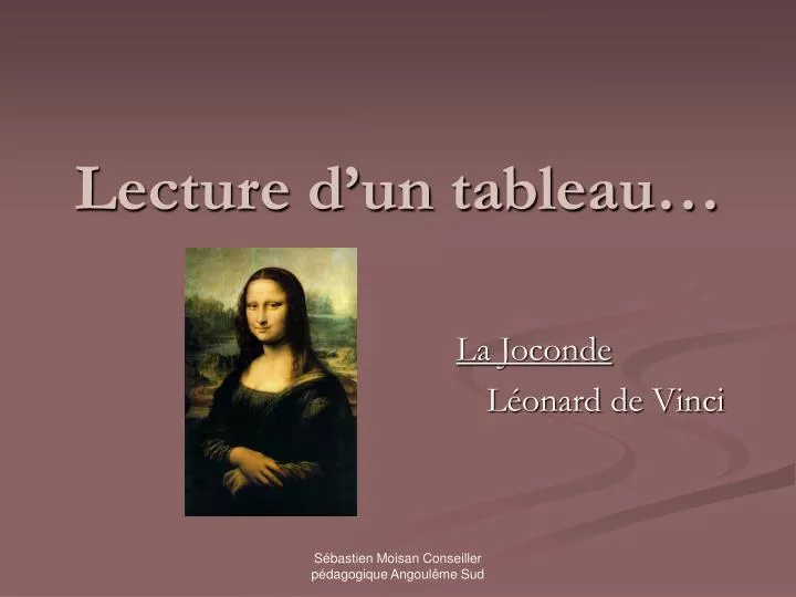 lecture d un tableau