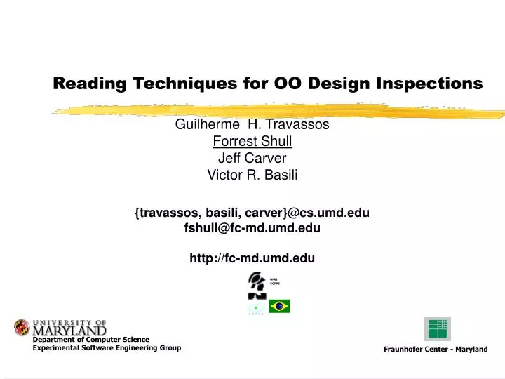 reading techniques for oo design inspections
