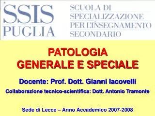 patologia generale e speciale