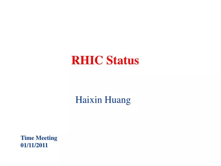 rhic status