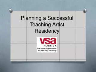 Planning a Successful Teaching Artist Residency
