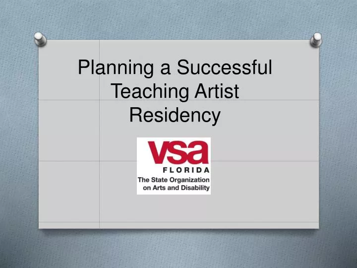planning a successful teaching artist residency