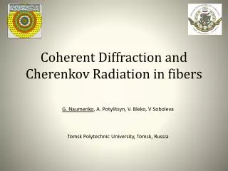 Coherent Diffraction and Cherenkov Radiation in fibers