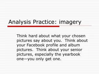 Analysis Practice: imagery