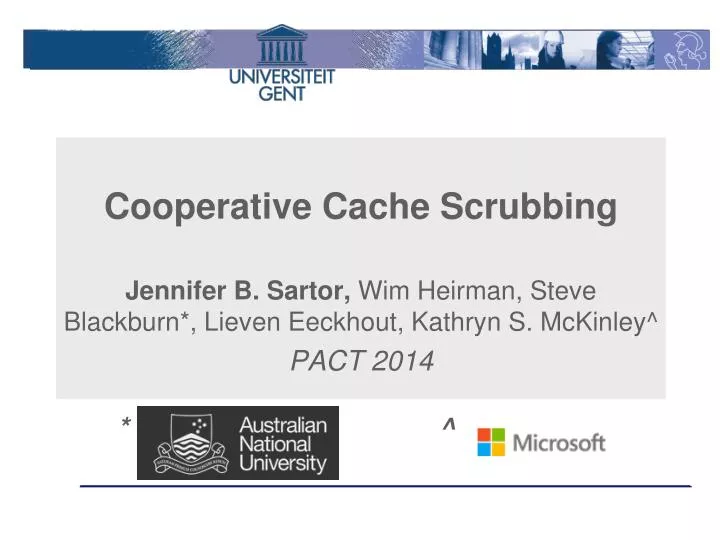 cooperative cache scrubbing