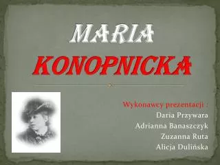 maria konopnicka