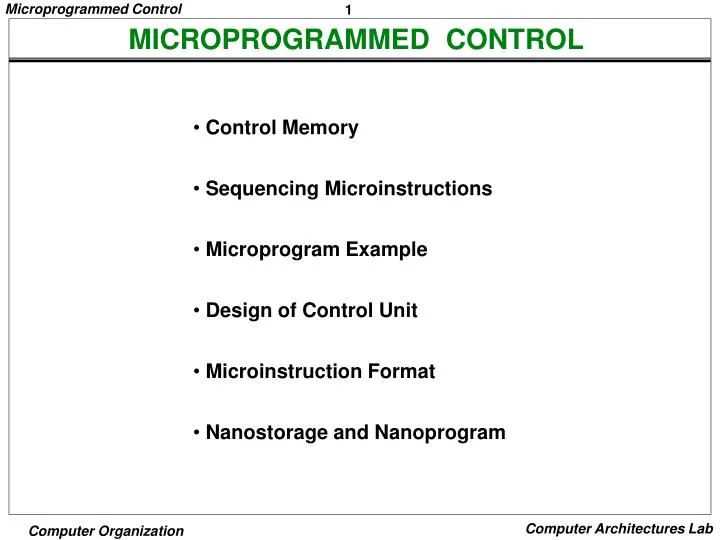 microprogrammed control