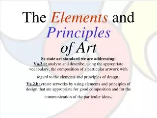 The Elements and Principles of Art