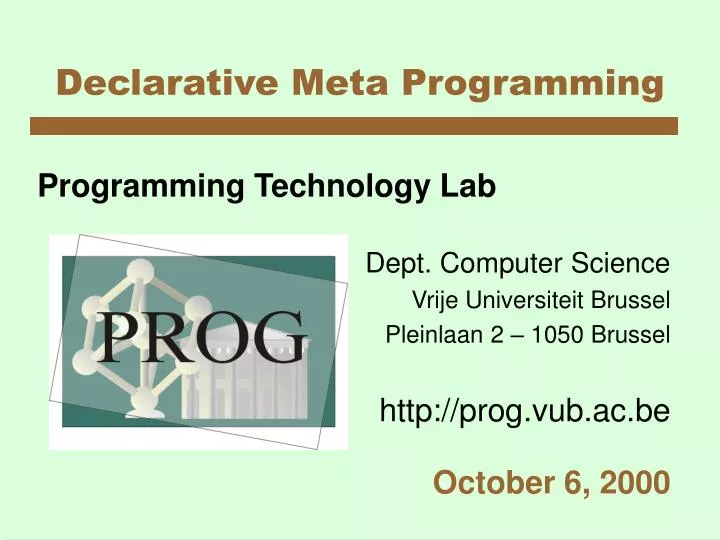 declarative meta programming
