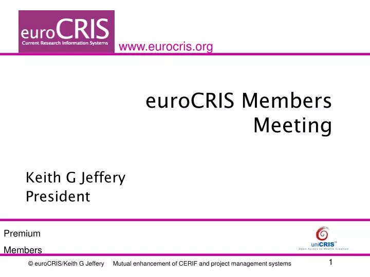 eurocris members meeting