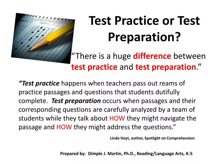 test practice or test preparation