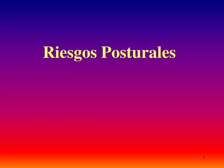 riesgos posturales