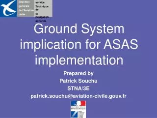 Ground System implication for ASAS implementation
