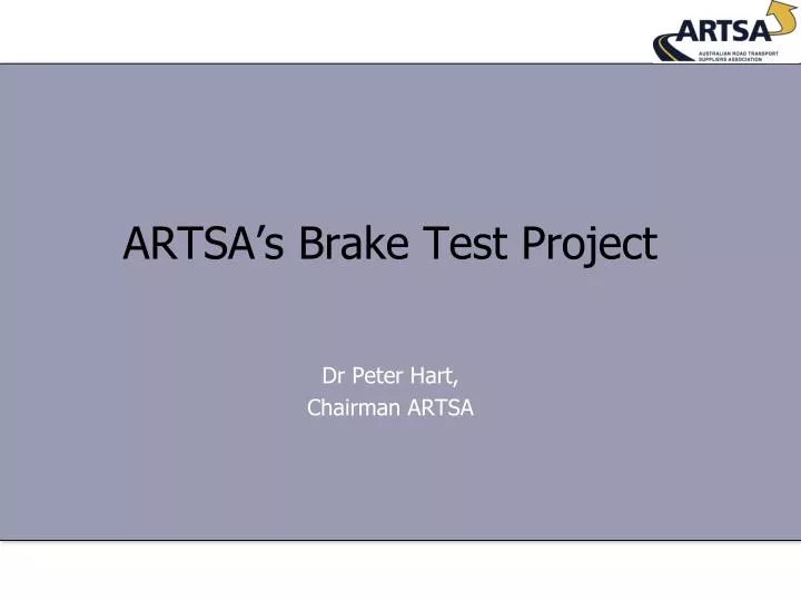 artsa s brake test project