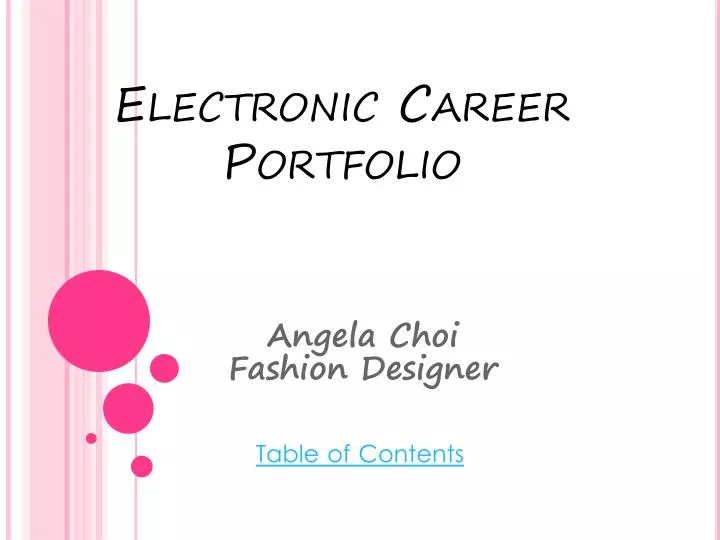 electronic career portfolio