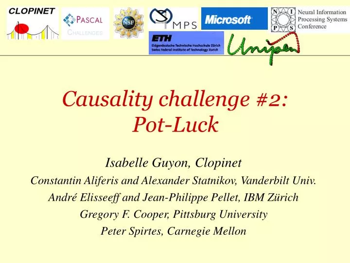 causality challenge 2 pot luck