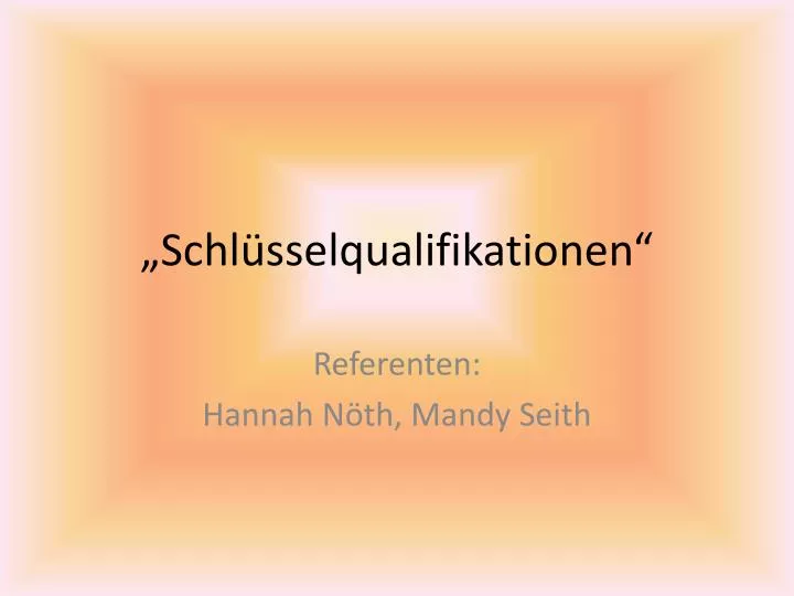 schl sselqualifikationen