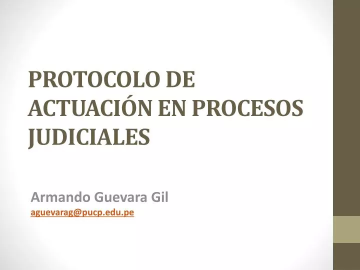 protocolo de actuaci n en procesos judiciales