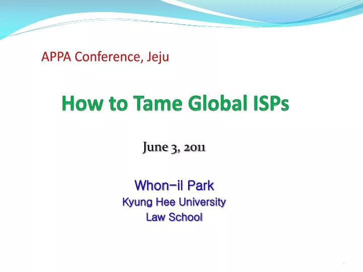 how to tame global isps